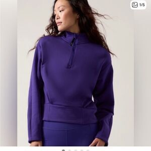 Athleta purple Polartec Half-Zip Pullover